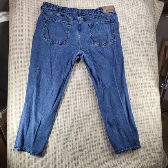 Duluth Trading Co Jeans Mens 40x30 Blue Trim Fit Straight Leg Denim Workwear - Picture 5 of 7